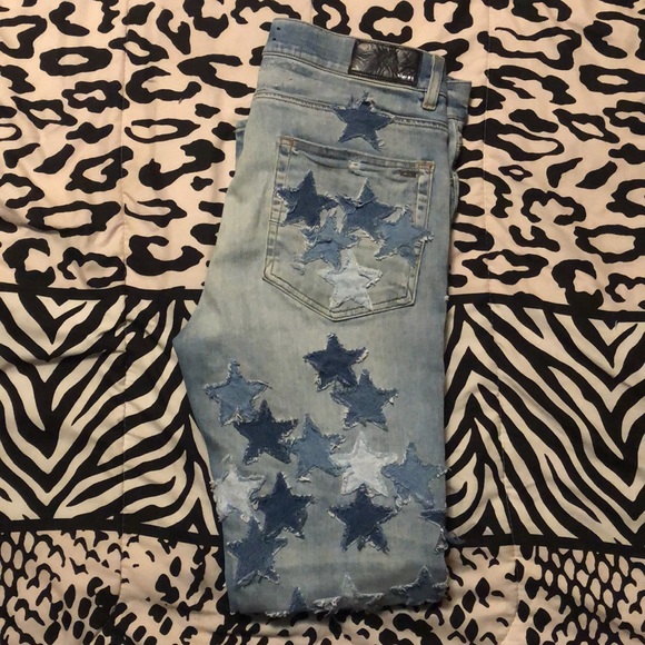 Amiri Men's Chemist Denim Stars Jeans - Picture 4 of 4